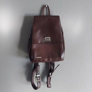 Vintage Perlina New York Brown Leather Backpack
